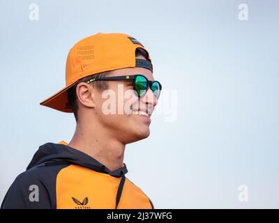 Melbourne, Australie, 6. Avril 2022. Lando Norris (GBR) de l'écurie McLaren pendant le Grand Prix de Formule 1 d'Australie au circuit du Grand Prix d'Albert Park sur 6. Avril 2022. Banque D'Images