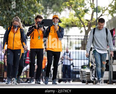 Daniel Ricciardo (AUS) de l'écurie McLaren lors du Grand Prix de Formule 1 d'Australie sur le circuit du Grand Prix d'Albert Park sur 6. Avril 2022. Banque D'Images