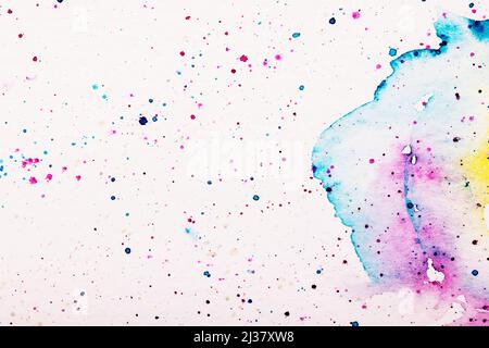 Peinture abstraite aux couleurs de l'eau aquarelle Banque D'Images