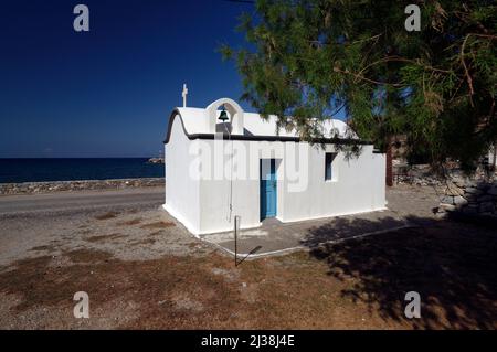 Eglise Aghios Antonios, Aghios Antonios, Tilos, Iles Dodécanèse, Egée du Sud, Grèce. Banque D'Images
