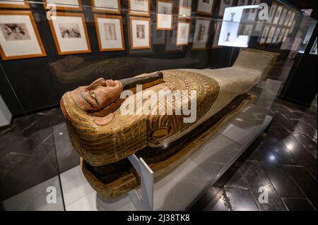 Barcelone, Espagne. Objets du Musée de la culture de l'Égypte ancienne Banque D'Images