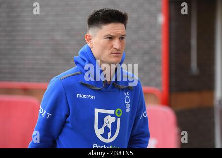 NOTTINGHAM, ROYAUME-UNI. AVR 6th Joe Lolley de la forêt de Nottingham pendant le match de championnat de Sky Bet entre la forêt de Nottingham et la ville de Coventry au City Ground, Nottingham, le mercredi 6th avril 2022. (Credit: Jon Hobley | MI News) Credit: MI News & Sport /Alay Live News Banque D'Images