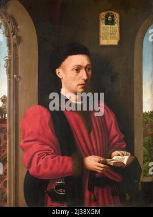 Petrus Christus (1425-1476) 'Portrait d'un jeune homme', huile sur chêne, c. 1450-60 Banque D'Images