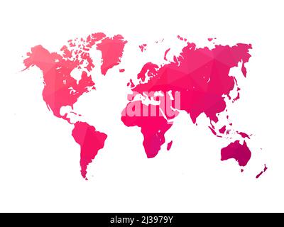 Carte du monde poly basse Illustration de Vecteur