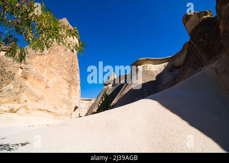 Pasabagi en Cappadoce Turquie. Voyage à Cappadoce photo de fond. Cheminées de fées, ou hoodoos ou peri bacalari. Mise au point sélective. Banque D'Images