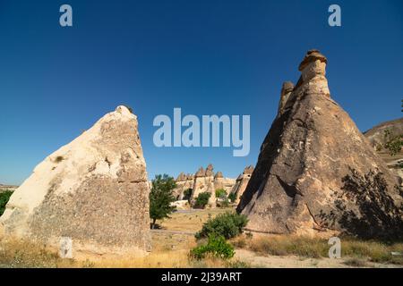 Cappadoce photo. Cheminées de fées ou de hoodoos ou peri bacalari en Cappadoce. Pasabagi Nevsehir Turquie. Banque D'Images