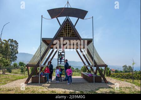 Arghila (Reggio Calabria), Italie 10/05/2016: Salle de classe des étudiants visitant le parc tematique Ecolandia. © Andrea Sabbadini Banque D'Images