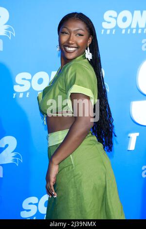 5 avril 2022, Westwood, CA, USA: LOS ANGELES - APR 5: ISAN Elba à la Sonic The Hedgehog 2 LA première au Village Theatre le 5 avril 2022 à Westwood, CA (Credit image: © Kay Blake/ZUMA Press Wire) Banque D'Images