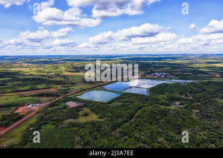 Vue aérienne de Mauricio Jose Troche au Paraguay. Banque D'Images