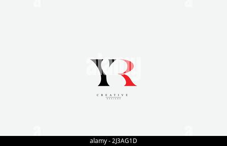 Lettres de l'alphabet initiales Monogram logo YR RY y R. Illustration de Vecteur