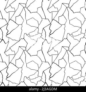 kintsugi art sans couture motif de éclats et de fragments de barbes différents avec des lignes fines. Illustration de Vecteur