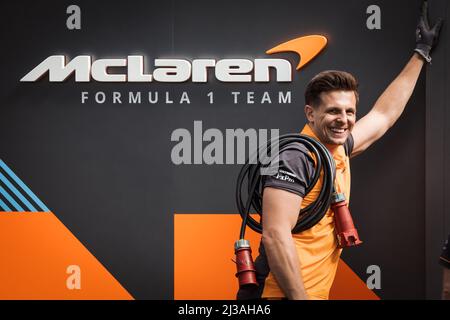 Melbourne, Australie, 07.04.2022. Mécanique McLaren. 07.04.2022. Championnat du monde Formula 1, Rd 3, Grand Prix d'Australie, Albert Park, Melbourne, Australie, jour de préparation. Le crédit photo doit être lu : images XPB/Press Association. Banque D'Images
