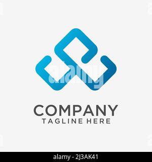 Lettre Un logo en mosaïque Illustration de Vecteur