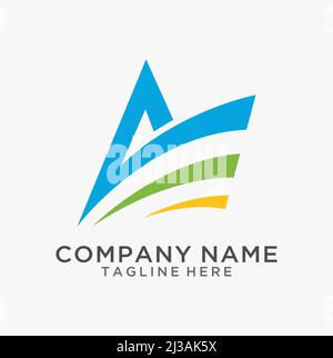 Lettre Un logo d'entreprise Illustration de Vecteur