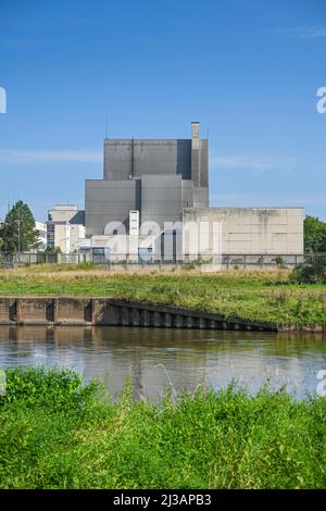 Ancienne centrale nucléaire, Wuergassen, Basse-Saxe, Allemagne Banque D'Images