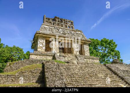 Temple du Soleil Templo del sol, ruines mayas, Palenque, Chiapas, Mexique Banque D'Images