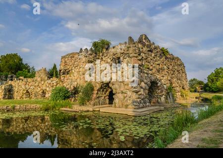 Rock Island, Woerlitz Garden Kingdom, Saxe-Anhalt, Allemagne Banque D'Images