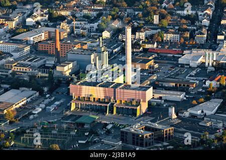 Stadtwerke Bonn usine d'incinération des déchets et centrale thermique et électrique combinée Nord, Bonn, Rhénanie-du-Nord-Westphalie, Allemagne Banque D'Images