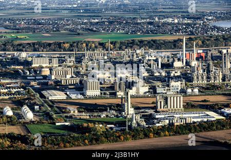 Raffineries et usines chimiques du district de Godorf, Cologne, Rhénanie-du-Nord-Westphalie, Allemagne Banque D'Images