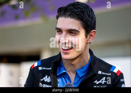 Melbourne, Australie, 07/04/2022, OCON Esteban (fra), Alpine F1 Team A522, portrait du Grand Prix d'Australie de Formule 1 Heineken 2022, 3rd tour du Championnat du monde de Formule 1 de la FIA 2022, sur le circuit Albert Park, du 8 au 10 avril 2022 à Melbourne, Australie - photo DPPI Banque D'Images