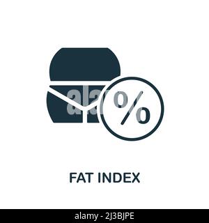 Icône d'index de graisse. Icône monochrome simple Fat Index pour les modèles, la conception Web et les infographies Illustration de Vecteur