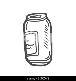 La bière à la boodle vectorielle dessinée à la main peut être isolée sur fond blanc. Vecteur isolé Illustration de Vecteur