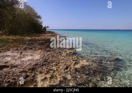 La splendide mer de la Baie des cochons, Cuba Banque D'Images