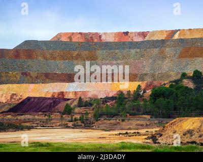 La mine Cerro Colorado est actuellement en exploitation à ciel ouvert à Riotinto, Huelva, Espagne. Banque D'Images