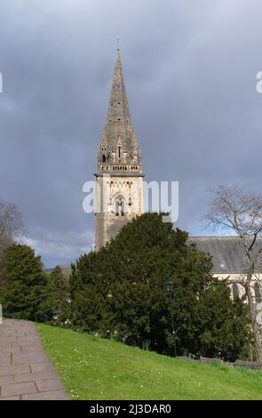 Vue sur la cathédrale de Llandaff, Cardiff Banque D'Images