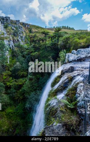 Cascade longue exposition sur la route panoramique Sabie Afrique du Sud Banque D'Images