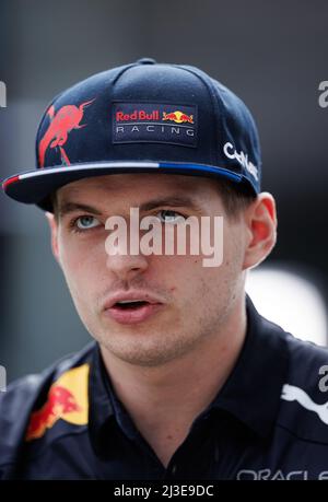 MELBOURNE, AUSTRALIE, circuit Albert Park Grand Prix, 7. Avril : Max Verstappen (NED) de l'écurie Red Bull pendant le Grand Prix de Formule 1 d'Australie au circuit du Grand Prix d'Albert Park le 7. Avril 2022. Banque D'Images