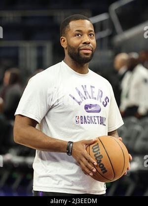 Chase Center, CA, 7th avril 2022 : Golden State Warriors vs Los Angeles Lakers, séance de pratique ahuée du match. Credit: Seshadri SUKUMAR/Alamy Live News Banque D'Images