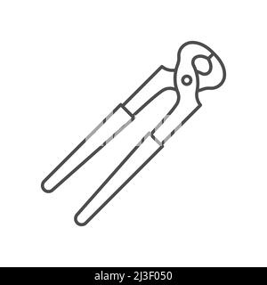 Icône de ligne de menuisier de menuisier. Signe de style linéaire pour le concept mobile et le web design. Pince à pince pour tracer l'icône du vecteur. Symbole, illustration du logo. Vecteur Illustration de Vecteur