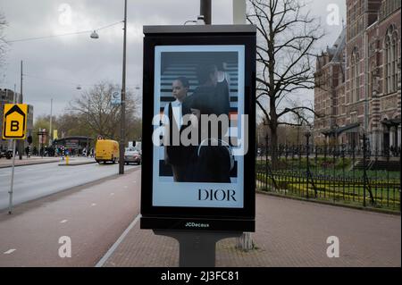 Moniteur Publicité Dior à Amsterdam pays-Bas 6-4-2022 Banque D'Images
