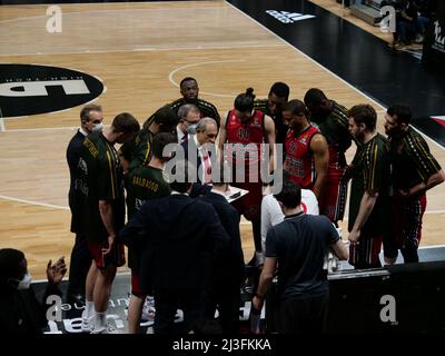 Vainqueur DE L'ÉCHANGE ARMANI DE L'ÉQUIPE XA (ÉCHANGE ARMANI) lors du match de basket-ball EuroLeague de Turkish Airlines entre LDLC ASVEL et AX Armani Exchange mi Banque D'Images