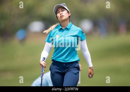 Pattaya Thaïlande - 8 avril : Nattagate Nimitpongkul de Thaïlande pendant la deuxième partie de la coupe asiatique mixte du Golf Trust au Siam Country Club Waterside course le 8 avril 2022 à Pattaya, Thaïlande (photo d'Orange Pictures) Banque D'Images