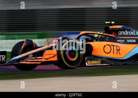 Melbourne, Australie. 08th avril 2022. Lando Norris (GBR) McLaren MCL36. Grand Prix d'Australie, vendredi 8th avril 2022. Albert Park, Melbourne, Australie. Crédit : James Moy/Alay Live News Banque D'Images