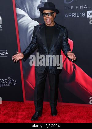 HOLLYWOOD, LOS ANGELES, CALIFORNIE, États-Unis - 07 AVRIL : Giancarlo Esposito arrive à la première de Los Angeles de la saison 6 « Better Call Saul » d'AMC, qui s'est tenue au Hollywood American Legion Theatre Post 43 le 7 avril 2022 à Hollywood, Los Angeles, Californie, États-Unis. (Photo de Xavier Collin/image Press Agency) Banque D'Images