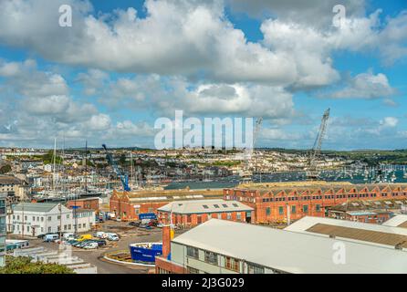 Zone portuaire commerciale de Falmouth, Cornouailles, Angleterre, Royaume-Uni Banque D'Images