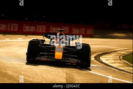 01 VERSTAPPEN Max (nld), Red Bull Racing RB18, action pendant le Grand Prix d'Australie de Formule 1 Heineken 2022, 3rd tour du Championnat du monde de Formule 1 de la FIA 2022, sur le circuit Albert Park, du 8 au 10 avril 2022 à Melbourne, Australie - photo DPPI Banque D'Images