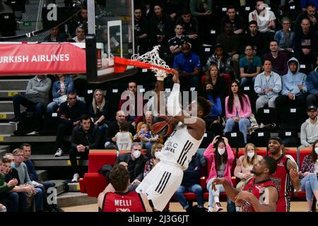 Kostas Antetokounmpo d'ASVEL lors du match de basketball Euroligue de Turkish Airlines entre LDLC ASVEL et AX Armani Exchange Milan le 7 avril 2022 à Astroballe à Villeurbanne, France - photo: Patrick Cannaux/DPPI/LiveMedia Banque D'Images