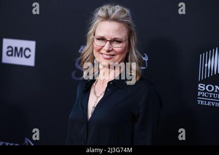 HOLLYWOOD, LOS ANGELES, CALIFORNIE, États-Unis - AVRIL 07 : Mary Lynn Rajskub arrive à la première de Los Angeles de la saison 6 « Better Call Saul » d'AMC, qui s'est tenue au Hollywood American Legion Theatre Post 43 le 7 avril 2022 à Hollywood, Los Angeles, Californie, États-Unis. (Photo de Xavier Collin/image Press Agency/Sipa USA) Banque D'Images