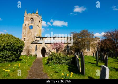 Église paroissiale anglicane de St Peter, Foston, Lincolnshire, Angleterre Banque D'Images