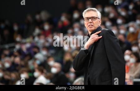 Gordon Herbert Bundepassen von Deutschland Allemagne contre Israël Basketball World Cup qualifier 28.02.2022 snp Dome Heidelberg © diebilderwelt / Alay stock Banque D'Images