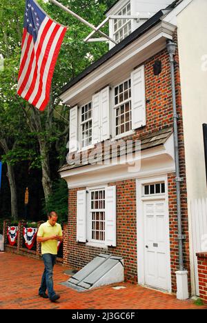 La maison Betsy Ross, Philadelphie Banque D'Images