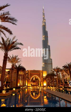 Dubaï. EAU. Burj Khalifa Banque D'Images