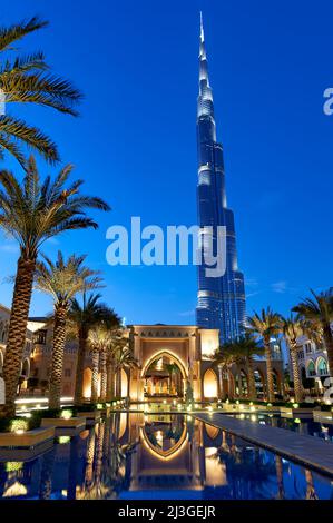 Dubaï. EAU. Burj Khalifa Banque D'Images
