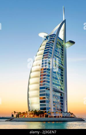 Dubaï. EAU. Burj al Arab Hôtel Banque D'Images