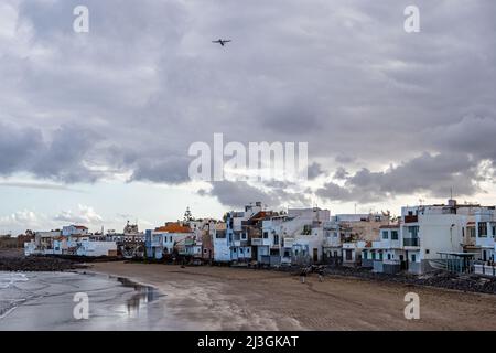 Ojos de Garza Beach à Gran Canaria, Espagne. Playa de Ojos de Garza près de l'aéroport international de Gran Canaria. Banque D'Images