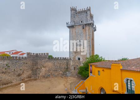 Vue sur le château de la ville portugaise de Beja. Banque D'Images